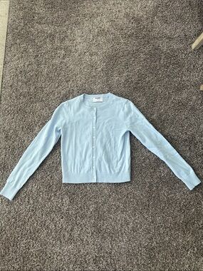 Old Navy Pale Blue Button-Up Crewneck Cardigan